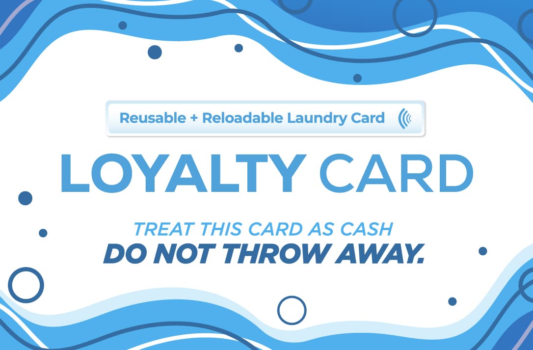 Blue Wave Design laundry payment card artwork