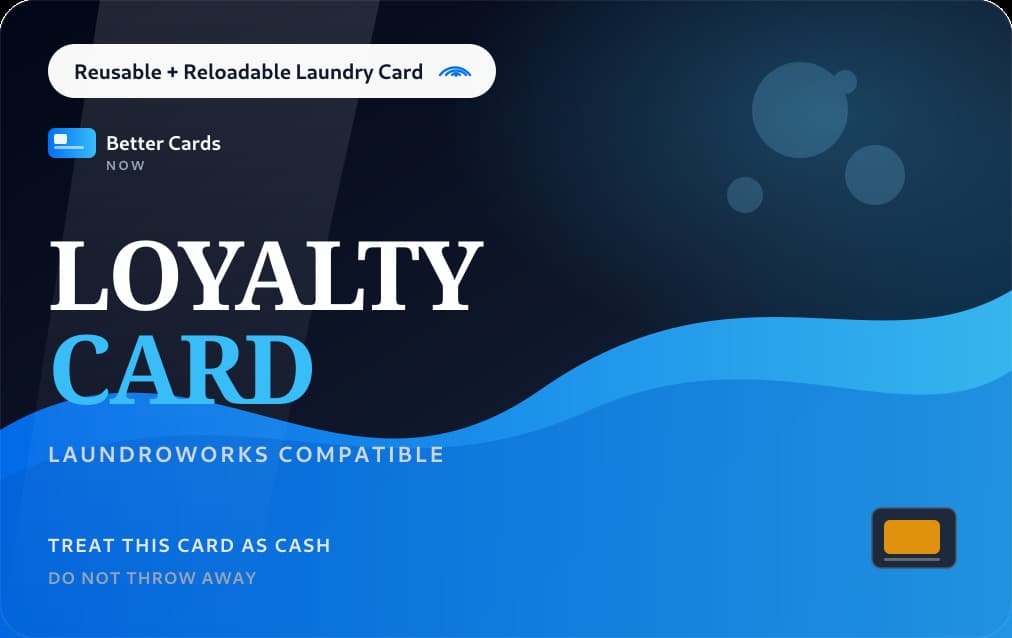 VIP Design laundry payment card artwork